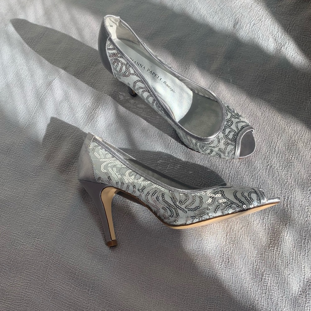 Silver Pumps, Size 8.5
